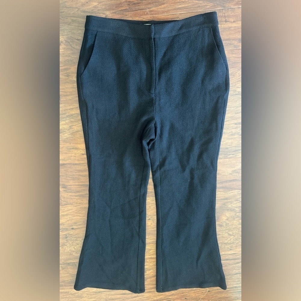NAKD Structured Suit pant Cropped Flared Textured Office Career NWT 44 US 14